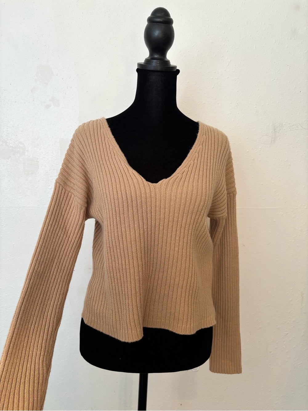 wild fable V-Neck Ribbed Sweater - Camel Tan